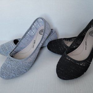 Ballet Flats, Women. Grey & Black